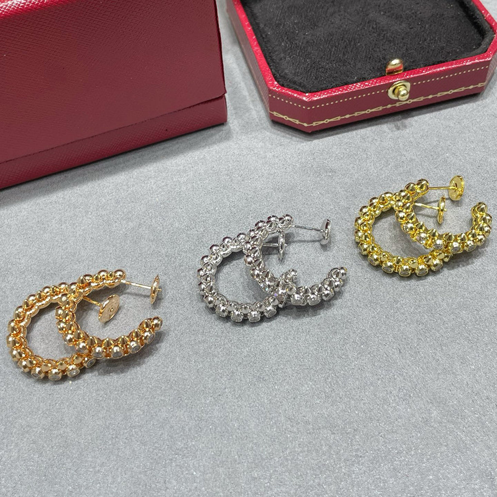 [AURORA]CLASH FULL DIAMOND MEDIUM EARRINGS