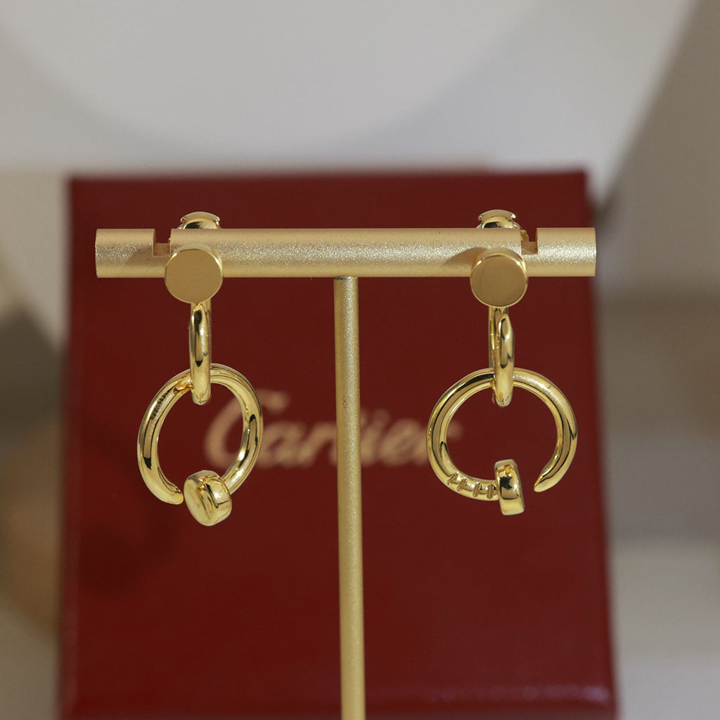 [AURORA]JUSTE NO DIAMOND DOUBLE EARRINGS