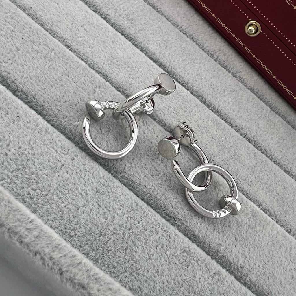 [AURORA]JUSTE NO DIAMOND DOUBLE EARRINGS