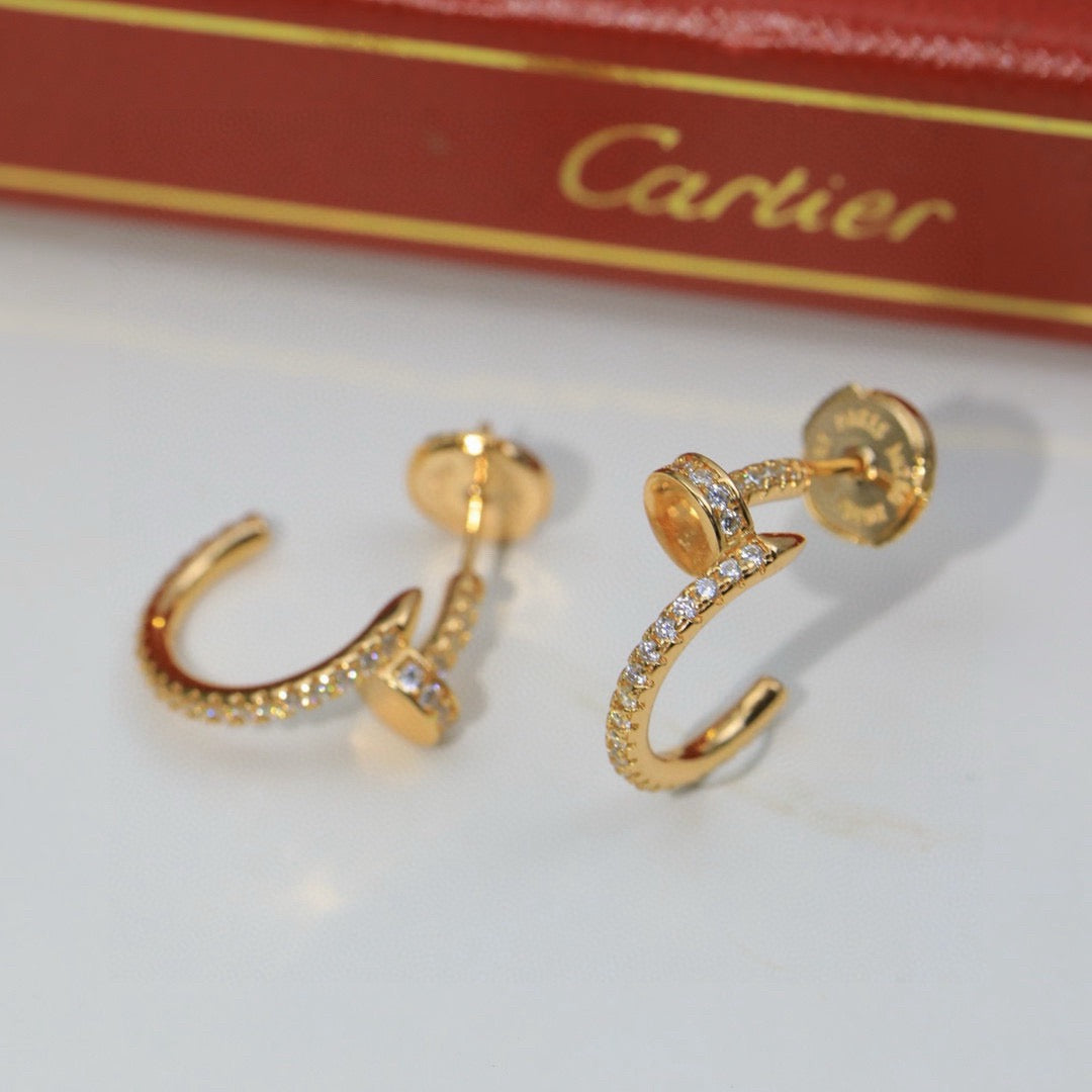 [AURORA]JUSTE FULL DIAMOND DOUBLE EARRINGS