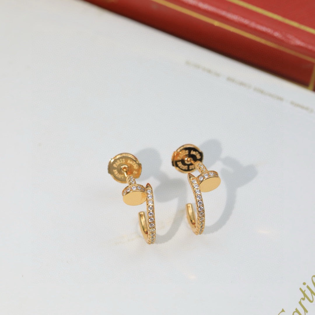 [AURORA]JUSTE FULL DIAMOND DOUBLE EARRINGS