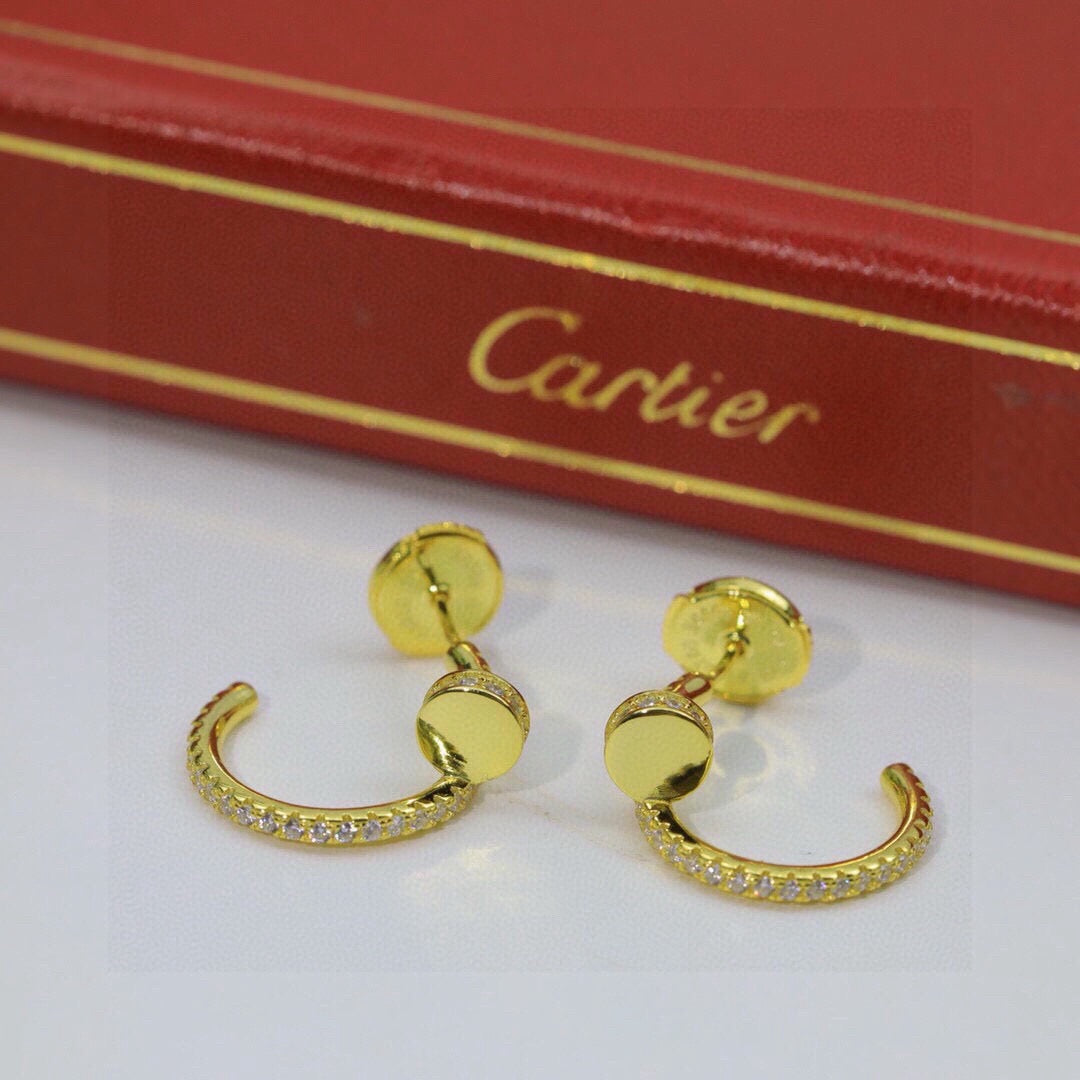 [AURORA]JUSTE FULL DIAMOND DOUBLE EARRINGS
