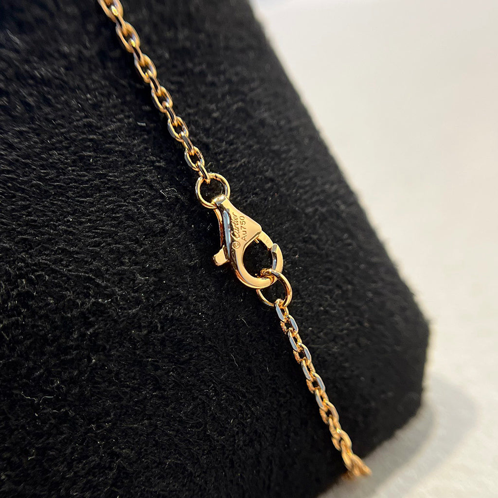 [AURORA]LOVE DOUBLE RING HALF DIAMOND NECKLACE