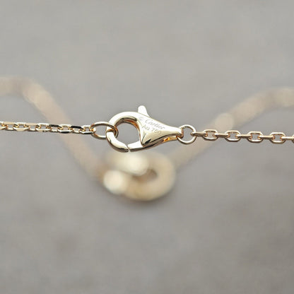 [AURORA]LOVE DOUBLE RING HALF DIAMOND NECKLACE