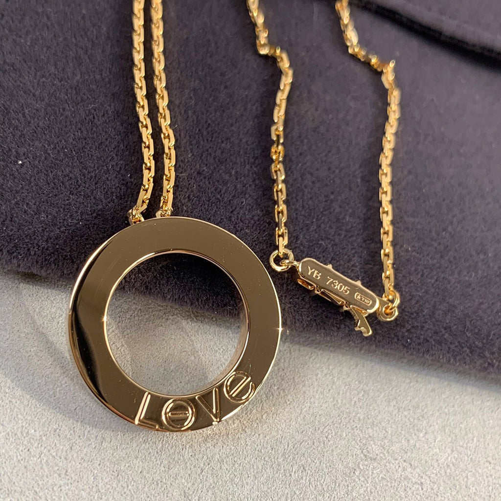 [AURORA]LOVE NECKLACE 16MM 3 DIAMONDS