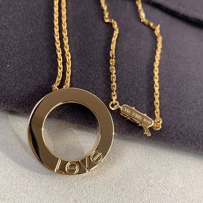 [AURORA]LOVE NECKLACE 16MM 3 DIAMONDS