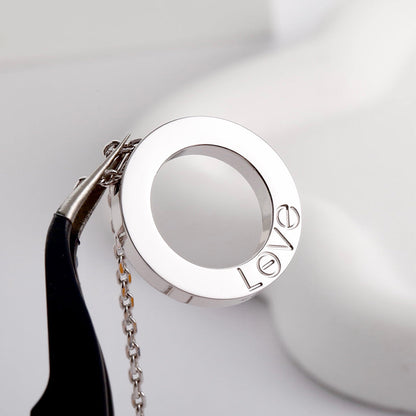 [AURORA]LOVE NECKLACE 16MM  FULL DIAMOND