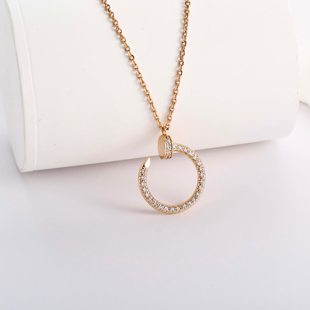 [AURORA]JUSTE NECKLACE FULL DIAMOND