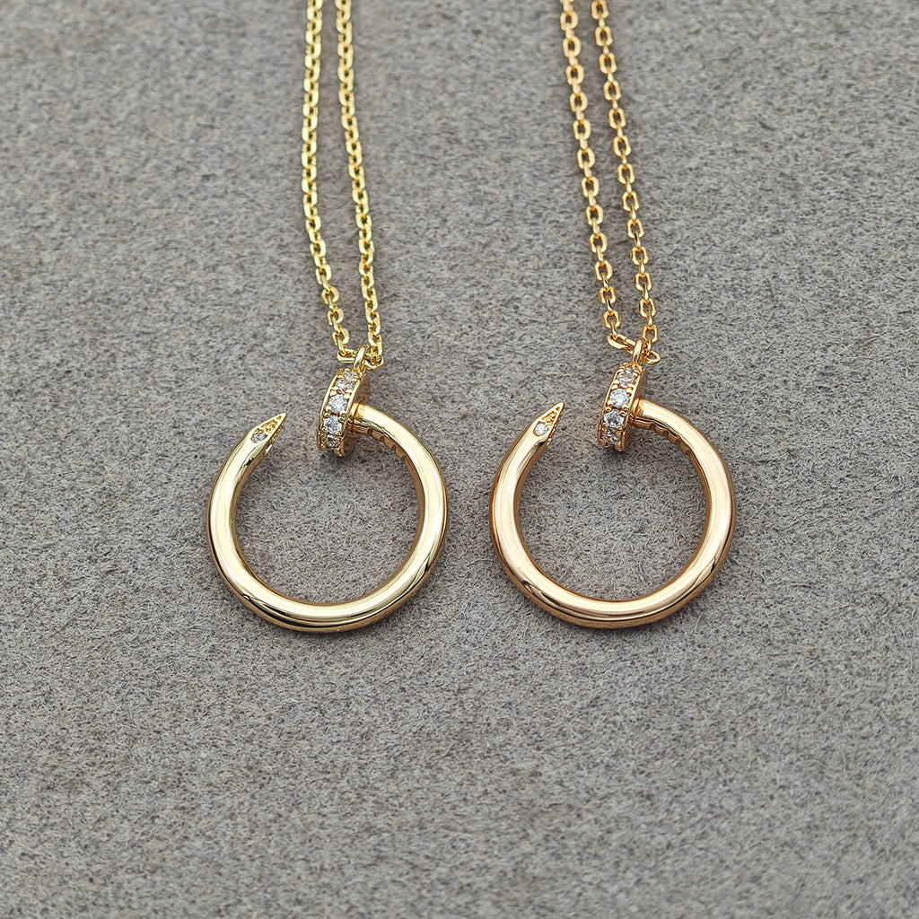 [AURORA]JUSTE NECKLACE HALF DIAMOND
