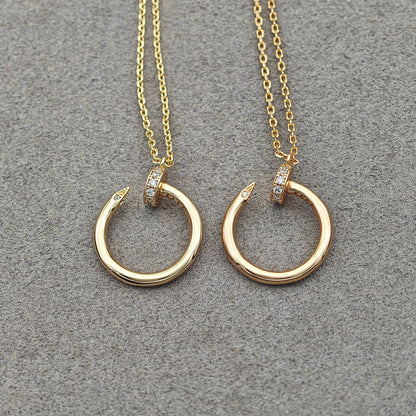 [AURORA]JUSTE NECKLACE HALF DIAMOND