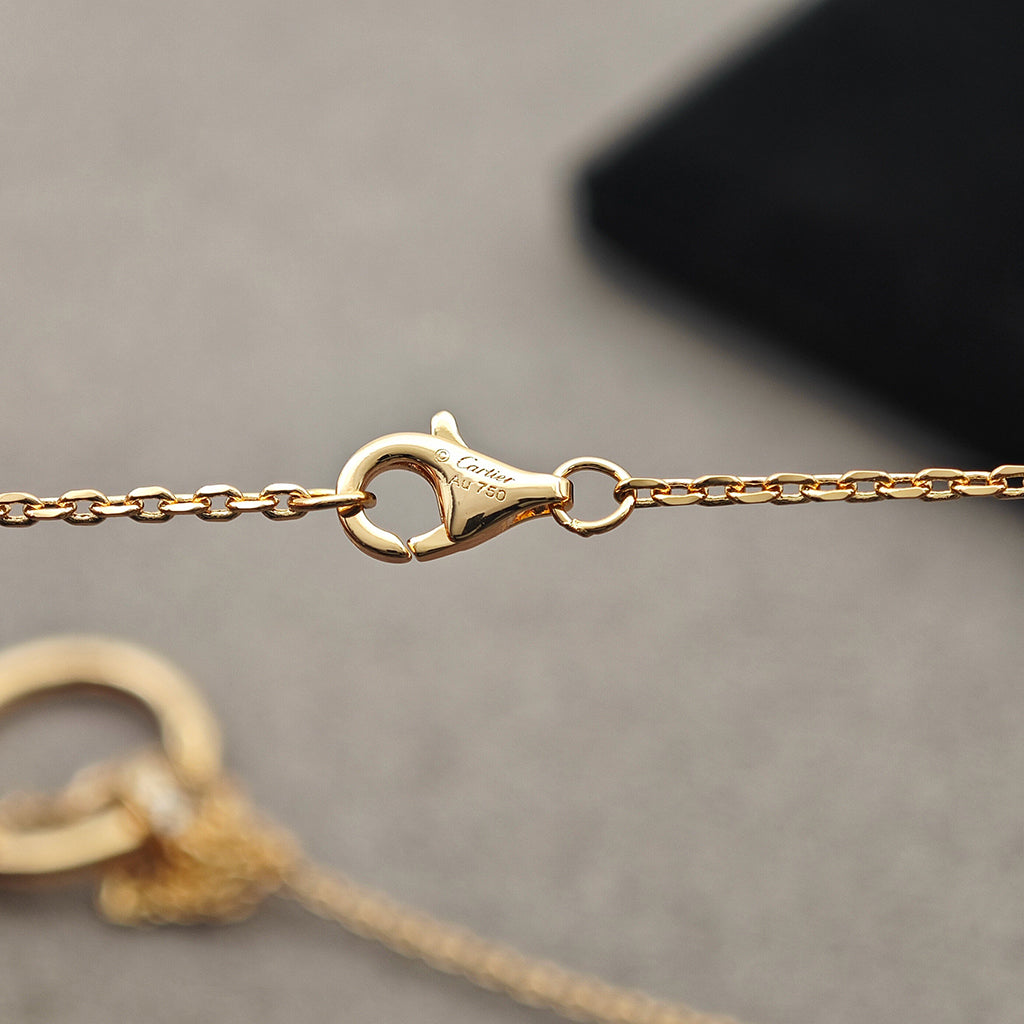 [AURORA]JUSTE NECKLACE HALF DIAMOND