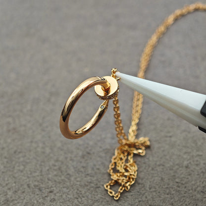 [AURORA]JUSTE NECKLACE HALF DIAMOND