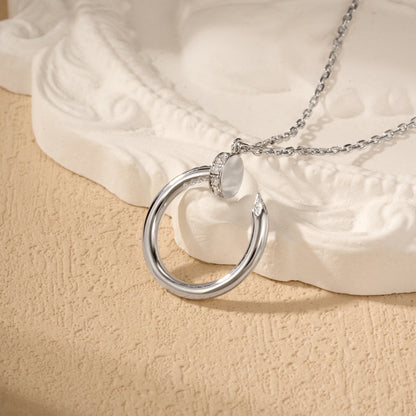 [AURORA]JUSTE NECKLACE HALF DIAMOND