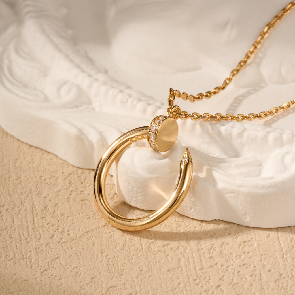 [AURORA]JUSTE NECKLACE HALF DIAMOND