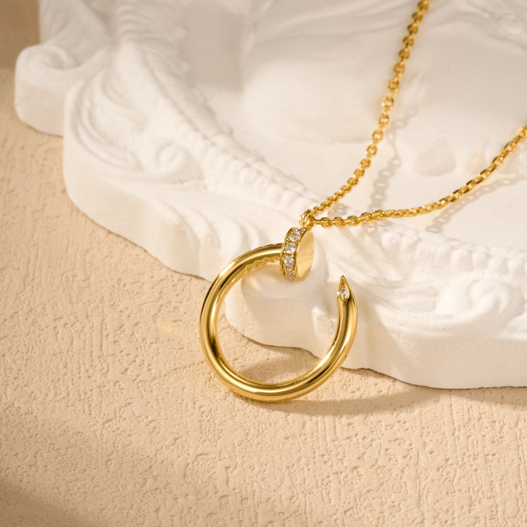 [AURORA]JUSTE NECKLACE HALF DIAMOND
