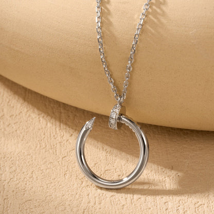 [AURORA]JUSTE NECKLACE HALF DIAMOND