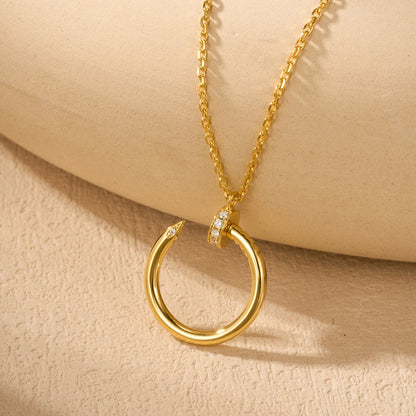 [AURORA]JUSTE NECKLACE HALF DIAMOND