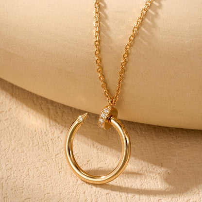 [AURORA]JUSTE NECKLACE HALF DIAMOND