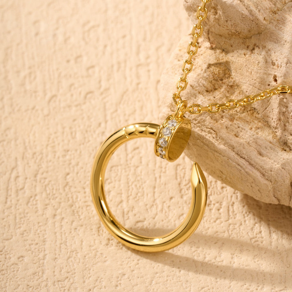 [AURORA]JUSTE NECKLACE HALF DIAMOND