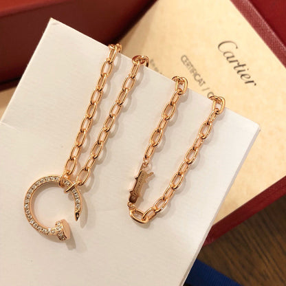 [AURORA]JUSTE NECKLACE FULL DIAMONDS