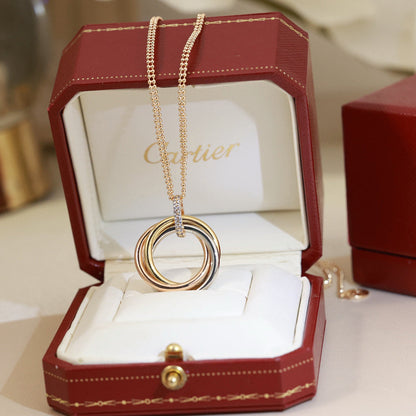 [AURORA]TRINITY MEDIUM  DIAMONDS NECKLACE