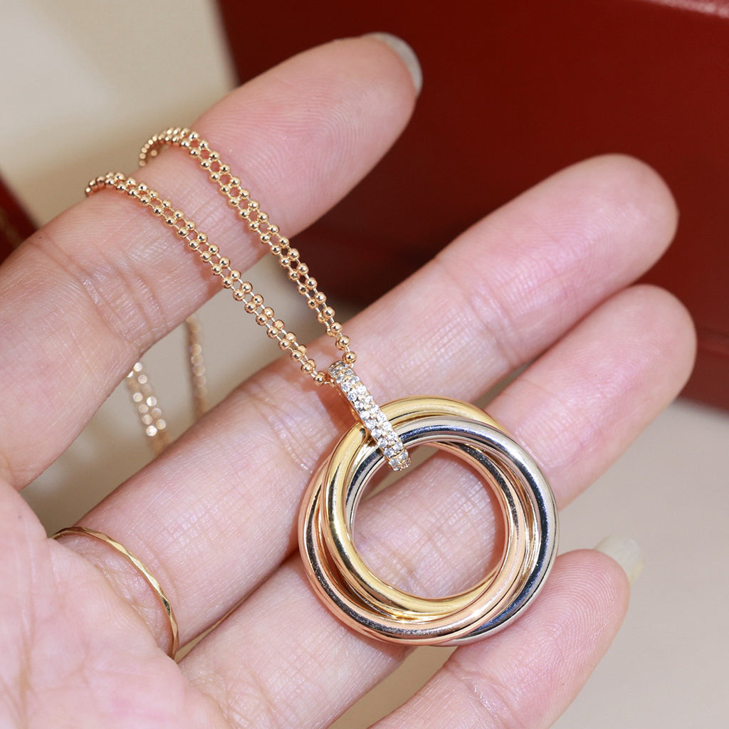 [AURORA]TRINITY MEDIUM  DIAMONDS NECKLACE