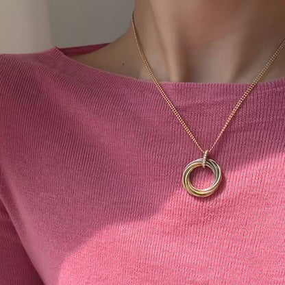 [AURORA]TRINITY MEDIUM  DIAMONDS NECKLACE