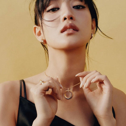 [AURORA]TRINITY MEDIUM  DIAMONDS NECKLACE