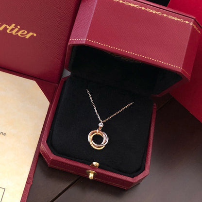 [AURORA]TRINITY  NECKLACE 1 DIAMOND