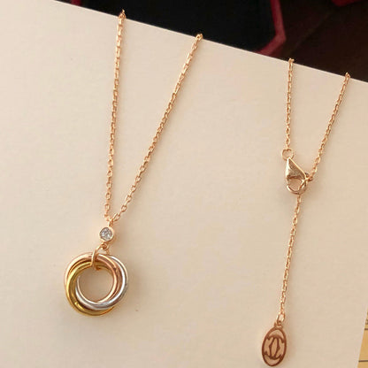 [AURORA]TRINITY  NECKLACE 1 DIAMOND