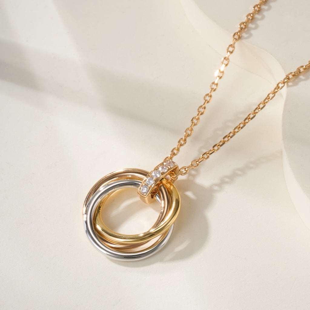 [AURORA]TRINITY MEDIUM  DIAMONDS NECKLACE