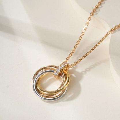 [AURORA]TRINITY MEDIUM  DIAMONDS NECKLACE