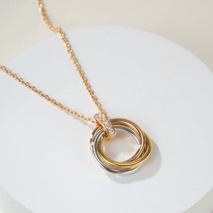 [AURORA]TRINITY MEDIUM  DIAMONDS NECKLACE