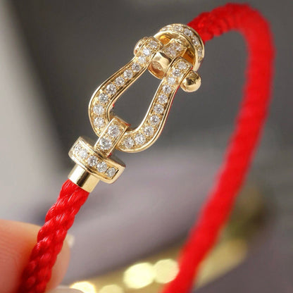 [Baslove]FORCE LARGE HORSESHOE FULL DIAMOND BRACELET GOLD