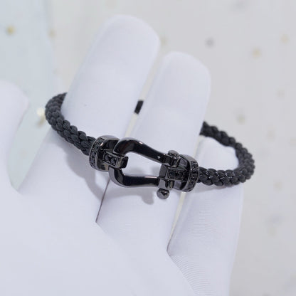 [Baslove]FORCE LARGE SERIES HORSESHOE BLACK SAMURAI BRACELET