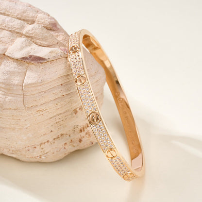 [AURORA]LOVE BRACELET 4.8MM DIAMOND-PAVED