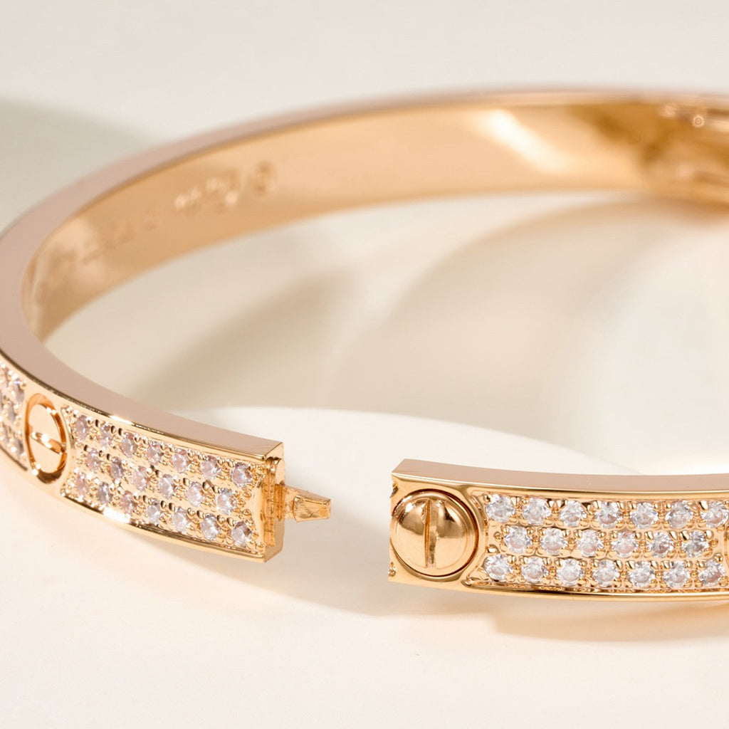 [AURORA]LOVE BRACELET 4.8MM DIAMOND-PAVED