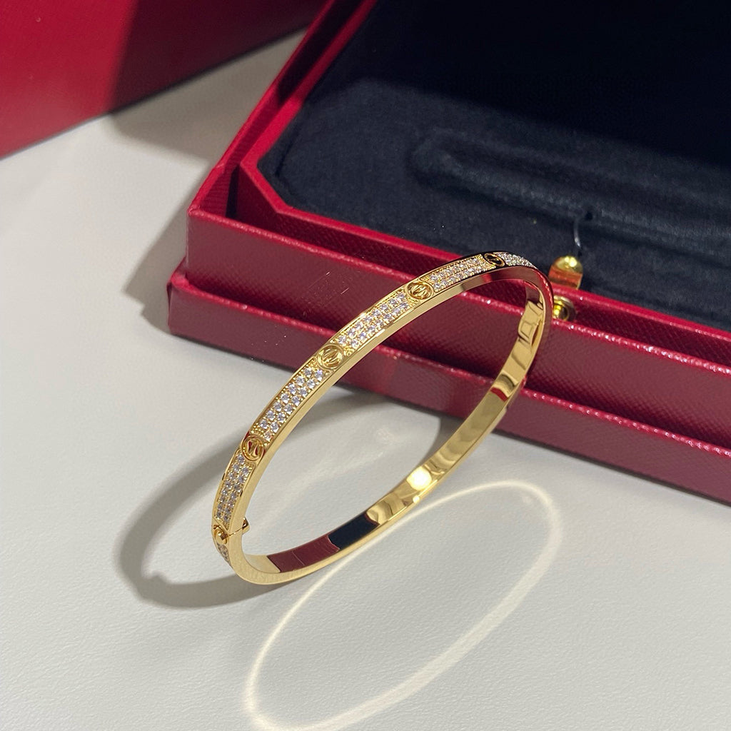[AURORA]LOVE BRACELET 3.65MM DIAMOND-PAVED