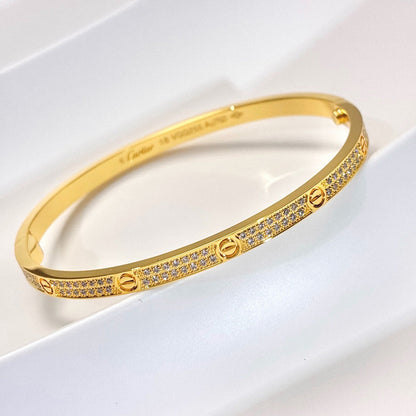 [AURORA]LOVE BRACELET 3.65MM DIAMOND-PAVED