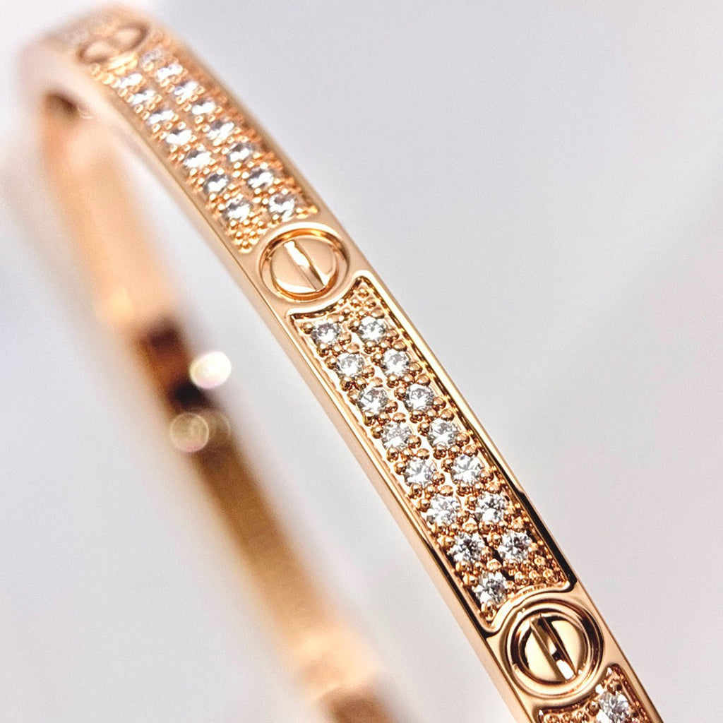 [AURORA]LOVE BRACELET 3.65MM DIAMOND-PAVED