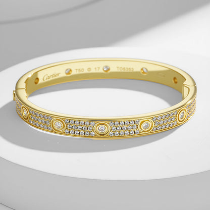[AURORA]LOVE BRACELET 6.1MM DIAMOND-PAVED 10 BIG DIAMONDS