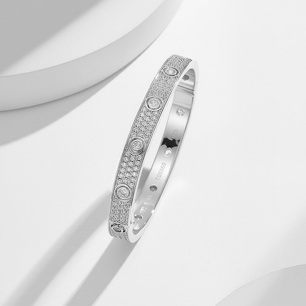 [AURORA]LOVE BRACELET 6.1MM DIAMOND-PAVED 10 BIG DIAMONDS
