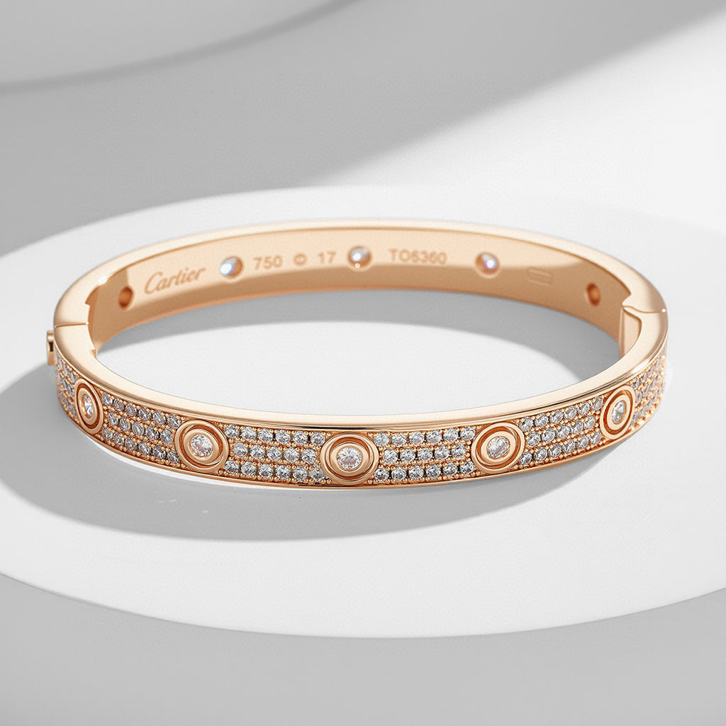 [AURORA]LOVE BRACELET 6.1MM DIAMOND-PAVED 10 BIG DIAMONDS
