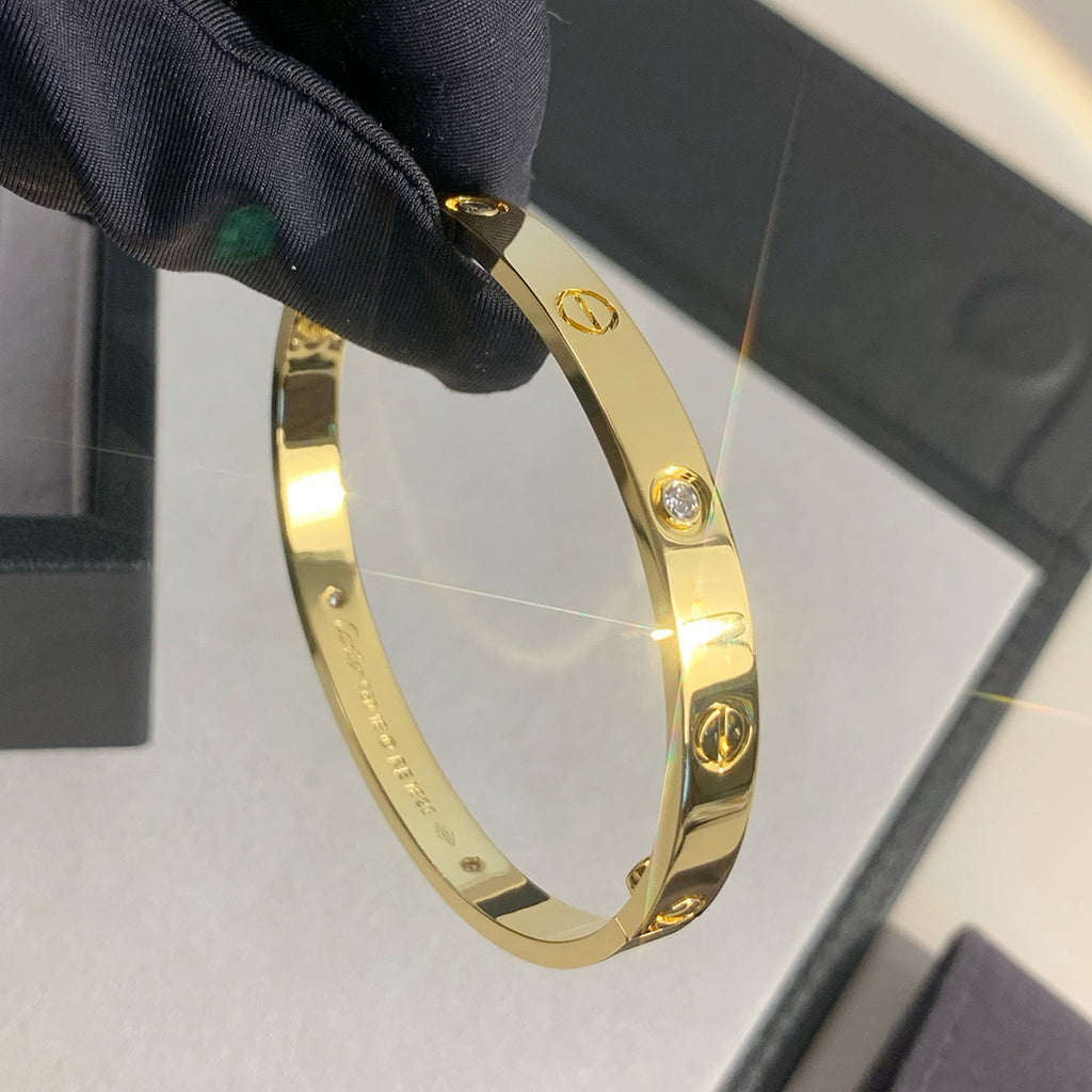 [AURORA]LOVE BRACELET 6.1MM 4 DIAMONDS