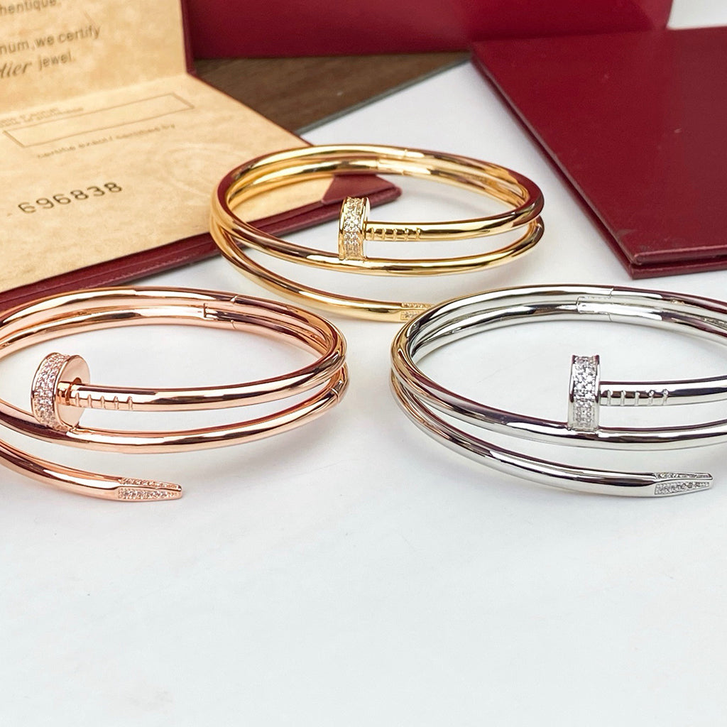 [AURORA]JUSTE BRACELET 3.5MM DOUBLE ROW DIAMOND