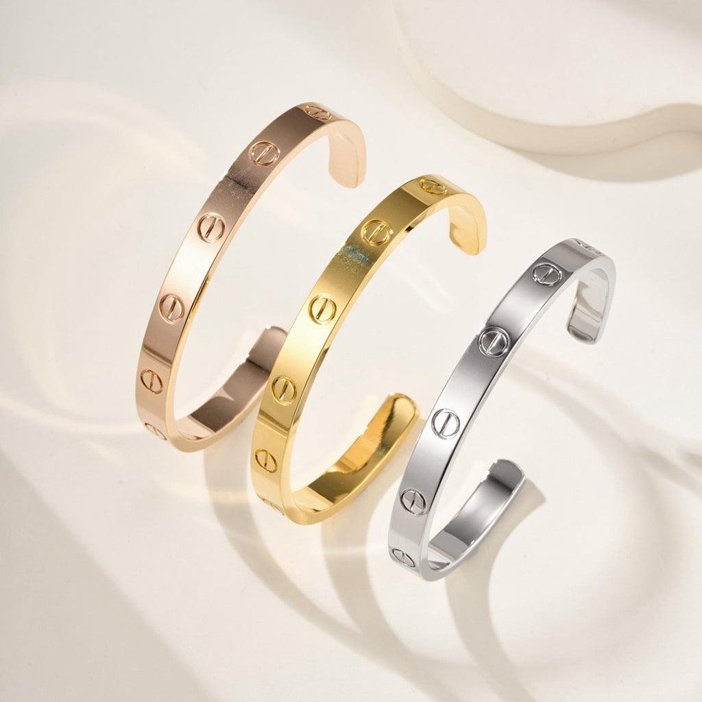 [AURORA]LOVE BRACELET 6.1MM OPEN CUFF