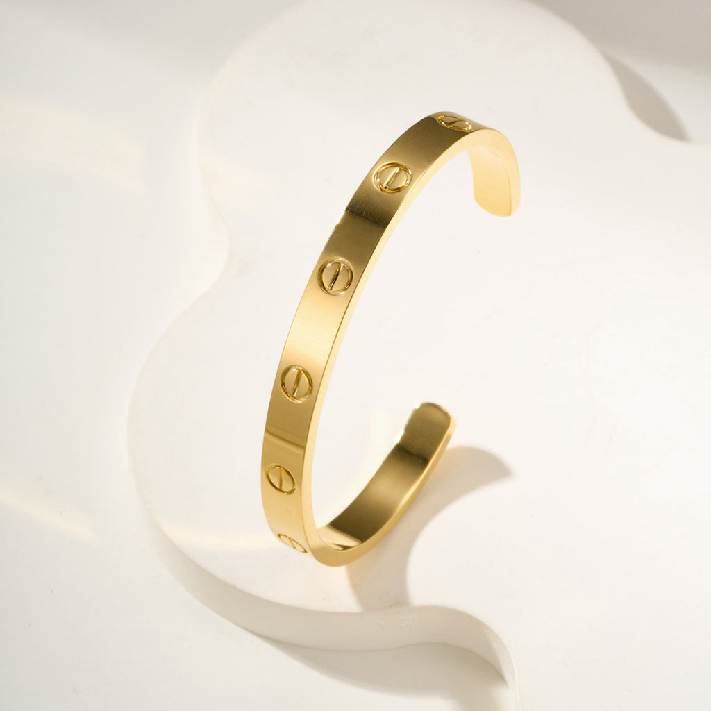 [AURORA]LOVE BRACELET 6.1MM OPEN CUFF