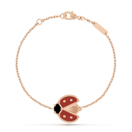 [Baslove]LUCKY SPRING 1 MOTIF PINK GOLD BRACELET