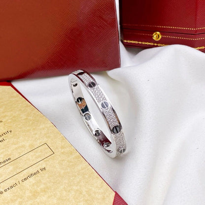 [AURORA]LOVE BRACELET 6.1MM DIAMOND-PAVED CERAMIC