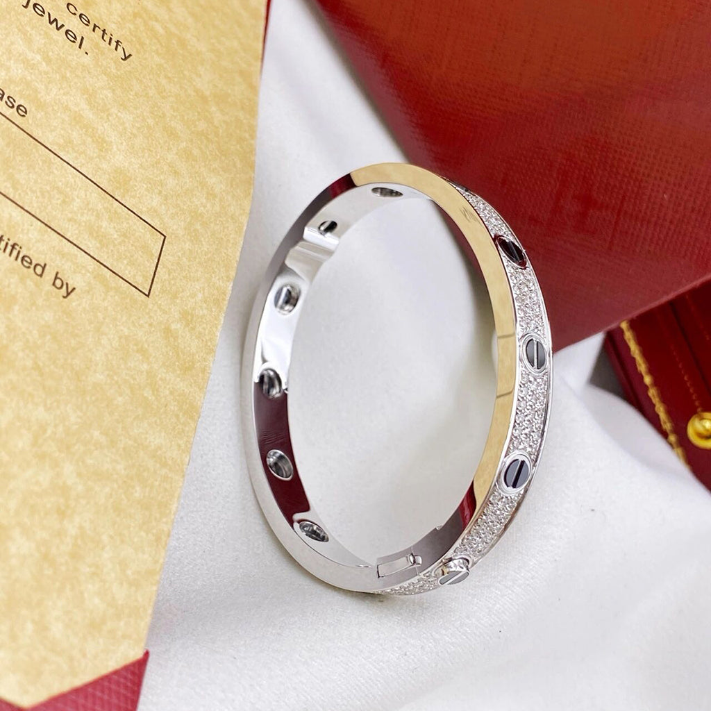 [AURORA]LOVE BRACELET 6.1MM DIAMOND-PAVED CERAMIC
